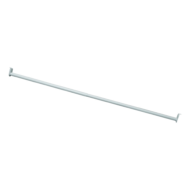 Adjustable Stainless Steel Closet Rod in White 48-Inch to 72-Inch