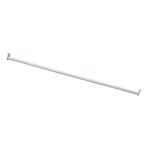 adjustable stainless steel closet rod in white 48-inch to 72-inch