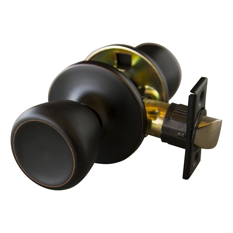 Terrace Bronze Passage Hall and Closet Brass Door Knob in Oil Rubbed Bronze