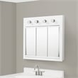 Concord 30-Inch Assembled Lighted Medicine Wood Cabinet in White Gloss