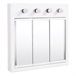 Concord 30-Inch Assembled Lighted Medicine Wood Cabinet in White Gloss