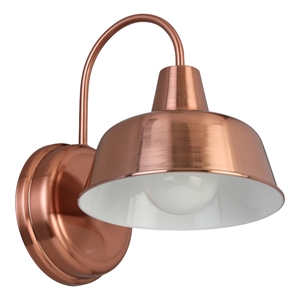 mason indoor/outdoor stainless steel wall light in painted copper