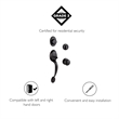 Coventry Brass Door Handleset with Knob and Deadbolt in Matte Black