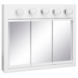 Concord 36-Inch Assembled Wood Framed Medicine Cabinet Mirror in White Gloss