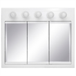 Concord 36-Inch Assembled Wood Framed Medicine Cabinet Mirror in White Gloss