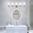 Aubrey Stainless Steel Vanity Light in Silver Brushed Nickel 5-Light