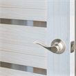 Springdale 2-Way Brass Passage Door Lever in Silver Satin Nickel