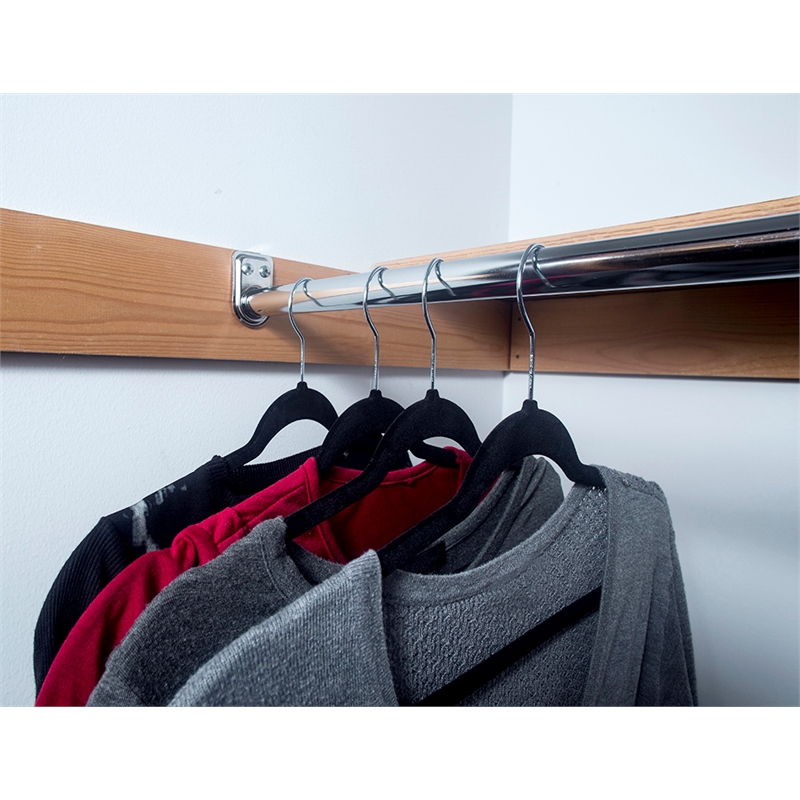 Stainless Steel Polished Silver Chrome Adjustable Closet Rod 30-Inch to 48-Inch