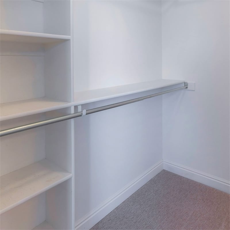 Stainless Steel Polished Silver Chrome Adjustable Closet Rod 30-Inch to 48-Inch