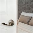 Stratford 6-Way Metal Privacy Silver Satin Nickel Bed and Bath Door Lever