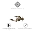 Stratford 6-Way Metal Privacy Silver Satin Nickel Bed and Bath Door Lever