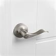 Stratford 6-Way Metal Privacy Silver Satin Nickel Bed and Bath Door Lever