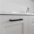Portico 3.8-Inch Center-to-Center Stainless Steel Cabinet Pulls in Matte Black