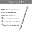 Design House Classic Adjustable 42 to 72-inch Shower Rod in Brushed Nickel