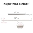 Design House Classic Adjustable 42 to 72-inch Shower Rod in Brushed Nickel
