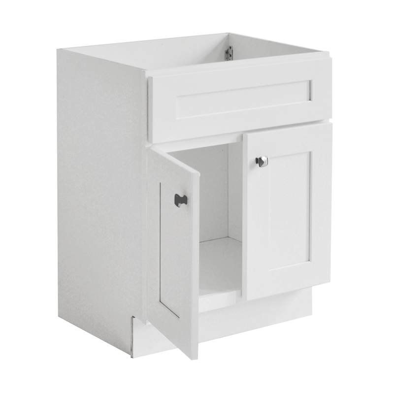 Brookings Ready to Assemble Wood Vanity w/o Top-Sherwin Williams-White 24-Inch