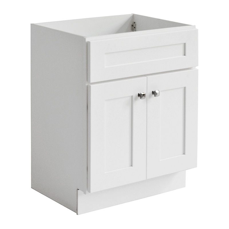 Brookings Ready to Assemble Wood Vanity w/o Top-Sherwin Williams-White 24-Inch