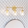 Gracelyn Glass Vanity Light in Satin Gold 3-Light