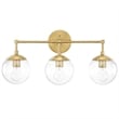 Gracelyn Glass Vanity Light in Satin Gold 3-Light