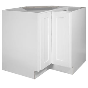 brookings wood corner cabinet in white 36-inch by 34.5-inch by 24-inch