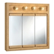 Richland 30-Inch Bathroom Medicine Wood Cabinet in Nutmeg Oak