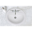 Oval Drop-In Ceramic Sink 20-Inch x 17-Inch Single Basin in White