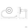 Design House San Martin Euro Metal Toilet Paper Holder in Polished Chrome/Silver