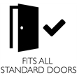 Design House Springdale Brass Closet Door Lever in Matte Black Finish