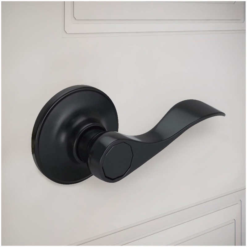 Design House Springdale Brass Closet Door Lever in Matte Black Finish
