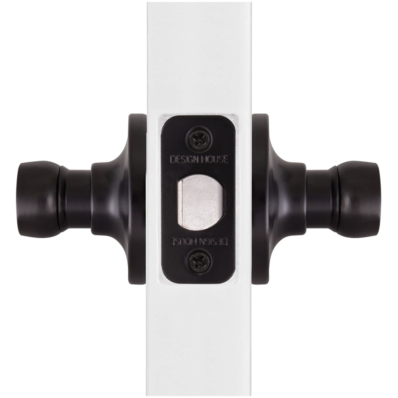 Design House Springdale Brass Closet Door Lever in Matte Black Finish