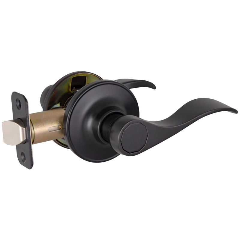 Design House Springdale Brass Closet Door Lever in Matte Black Finish