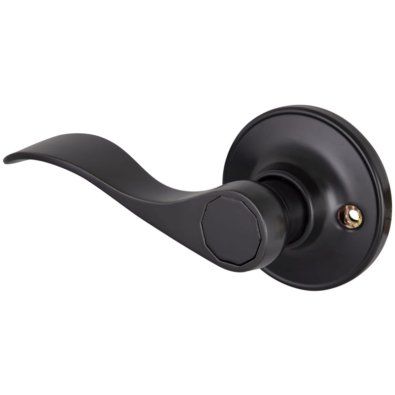 Design House Springdale Brass Closet Door Lever in Matte Black Finish