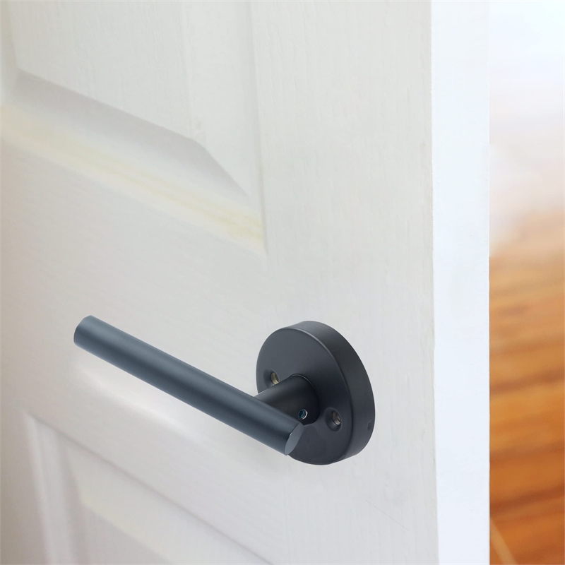Design House Eastport Metal Dummy Door Lever in Matte Black