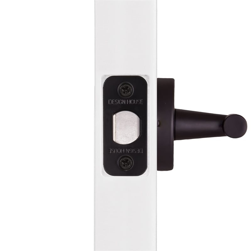 Design House Eastport Metal Dummy Door Lever in Matte Black