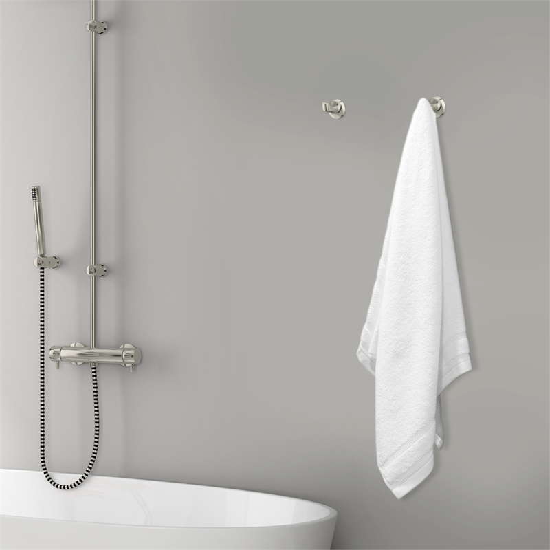 Alta Bay Metal Robe Hook in Brushed Silver Nickel