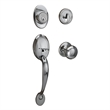Design House Coventry Brass Door Handle Set in Polished Chrome/Silver