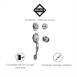 Design House Coventry Brass Door Handle Set in Polished Chrome/Silver