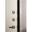 Design House 2-Way Latch Entry Brass Straight Door Handle in Satin Nickel/Silver
