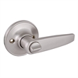 Design House 2-Way Latch Entry Brass Straight Door Handle in Satin Nickel/Silver