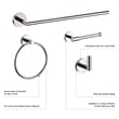 Graz Park Metal Towel Ring in Satin Silver Nickel