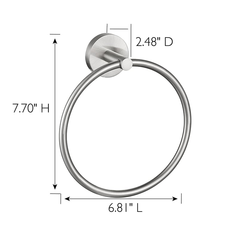 Graz Park Metal Towel Ring in Satin Silver Nickel