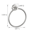 Graz Park Metal Towel Ring in Satin Silver Nickel