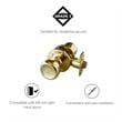 Design House Terrace Brass Passage Door Knob in Polished Brass