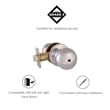 Design House Cambridge Brass Privacy Door Knob in Polished Chrome/Silver