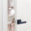 Design House Karsen Metal Privacy Door Lever in Matte Black Finish