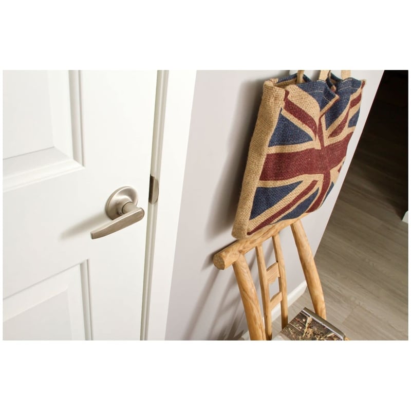 Design House Delavan Brass Dummy Door Handle in Satin Nickel/Silver