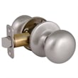Design House Cambridge 2-Way Brass Passage Hall Door Knob in Satin Nickel