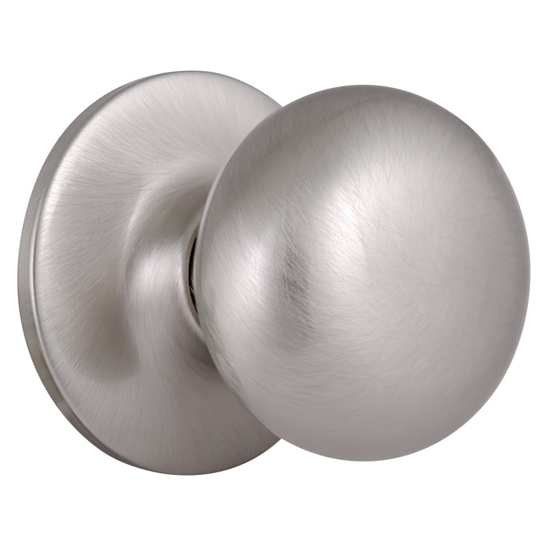 Design House Cambridge 2-Way Brass Passage Hall Door Knob in Satin Nickel