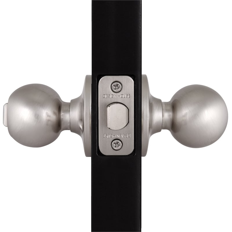 Design House 2-Way Latch Privacy Brass Door Knob in Satin Nickel