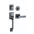 Design House Moderno 2-Way Metal Adjustable Entry Handle set in Matte Black
